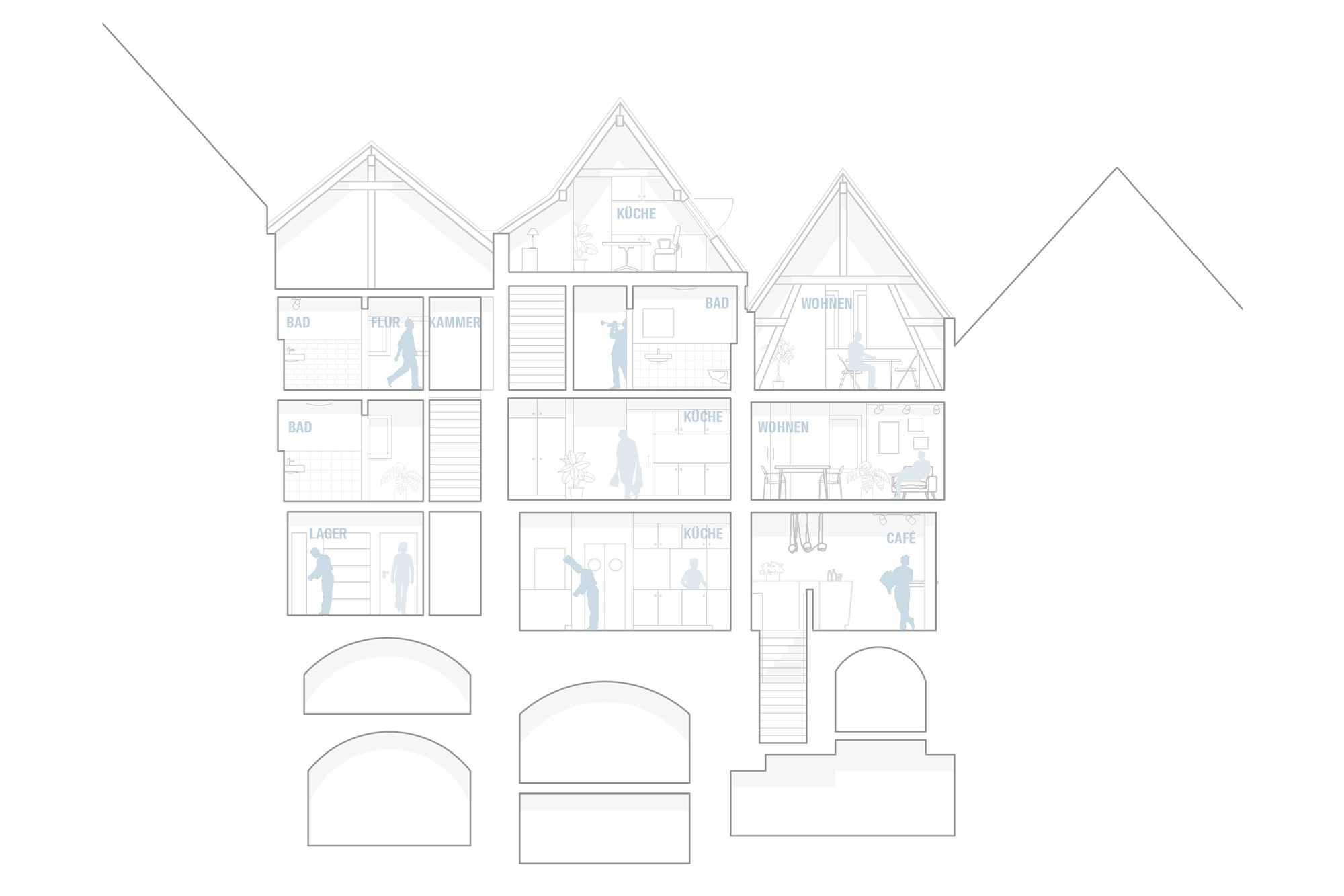 Sanierung Mehrfamilienhaus und Gastronomie ehemaliges Café Kipp Horb, Bauen im Bestand, Architektur, Sanierung