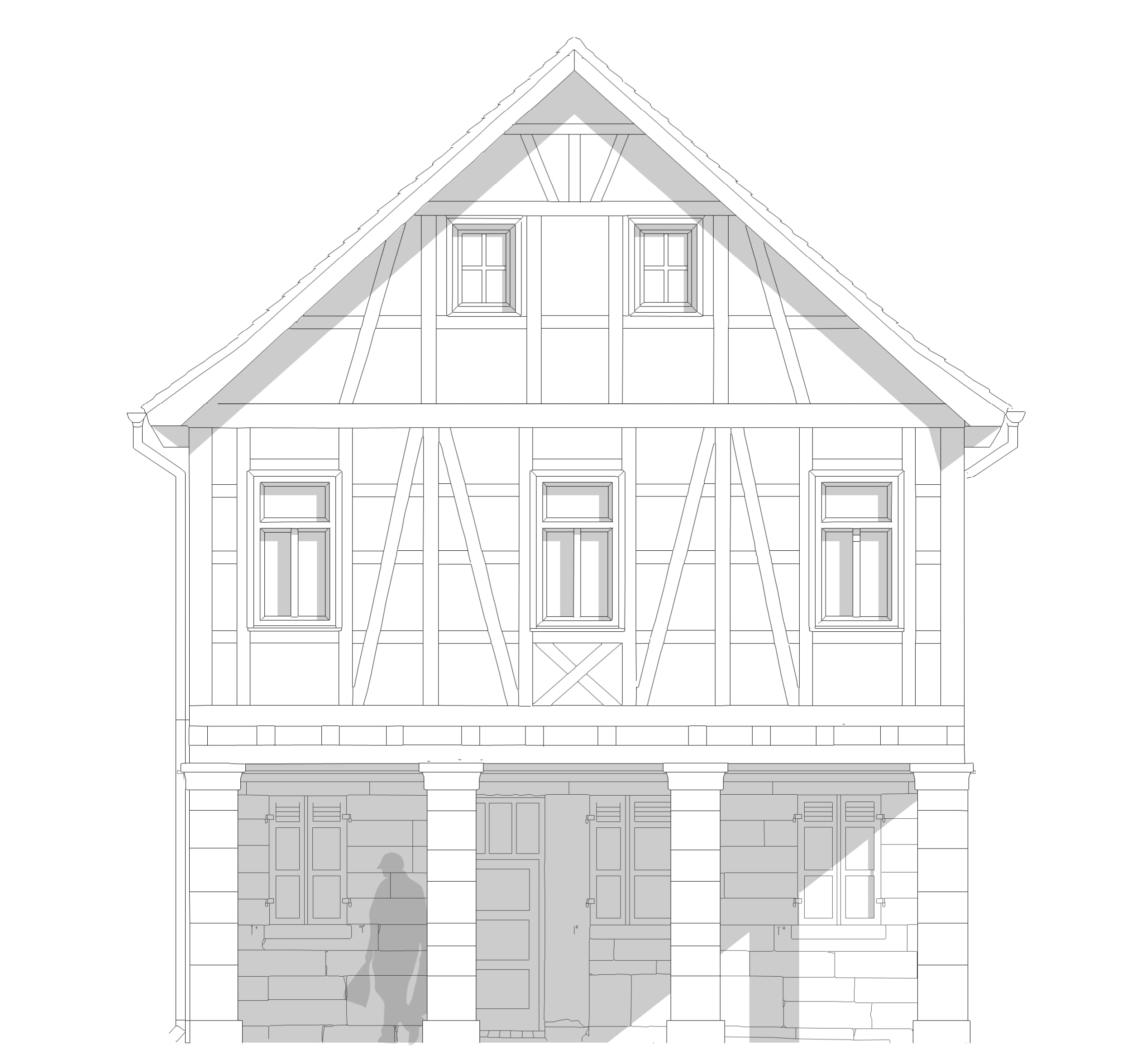Südfassade des ehemaligen Backhauses in Waldenbuch